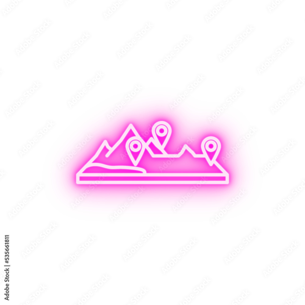 smart farm mountain farm neon icon smart farm mountain farm neon icon