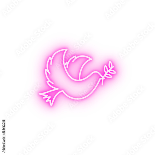 Holy ghost bird Christianity neon icon © rashadaliyev