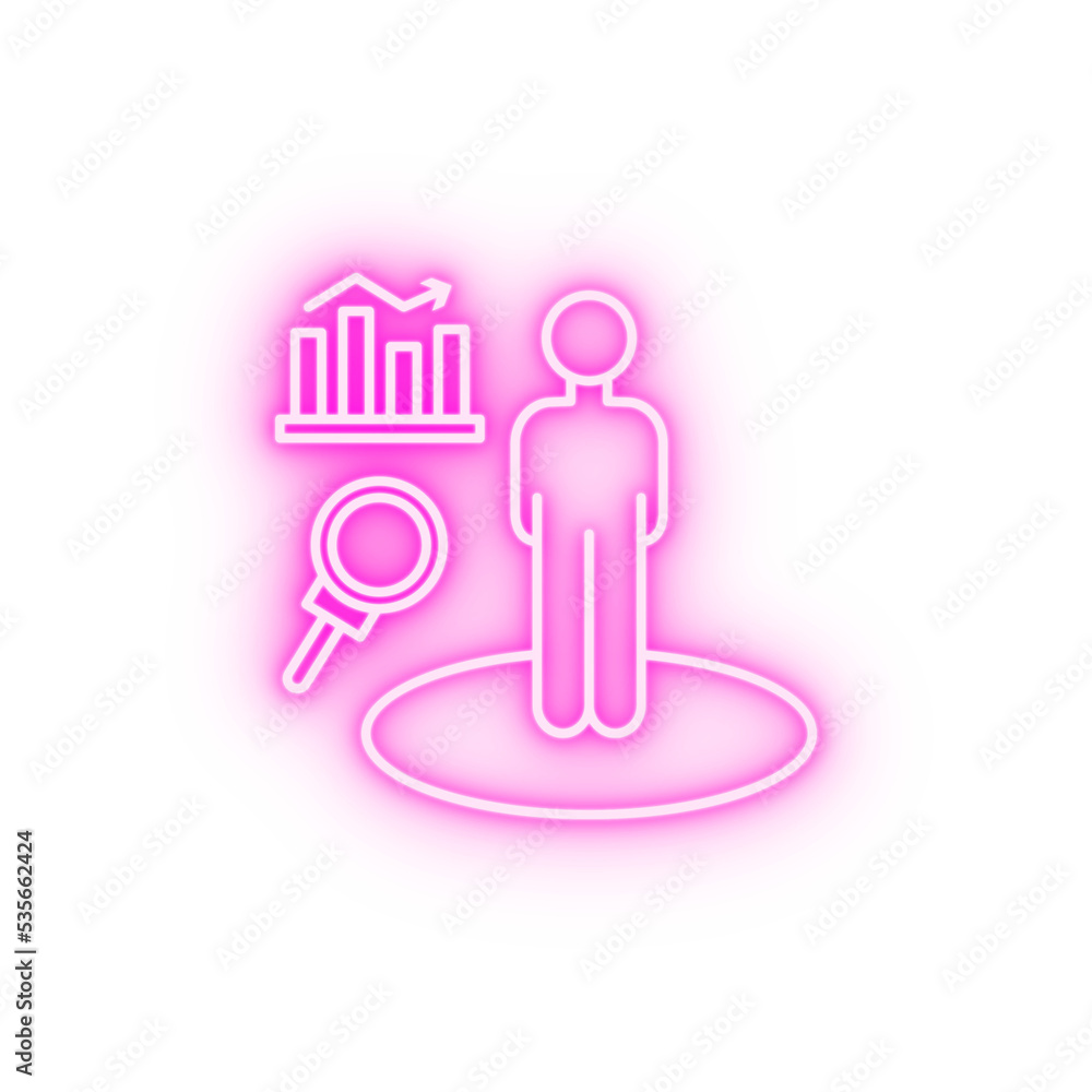Search optimization growth neon icon Search optimization growth neon icon