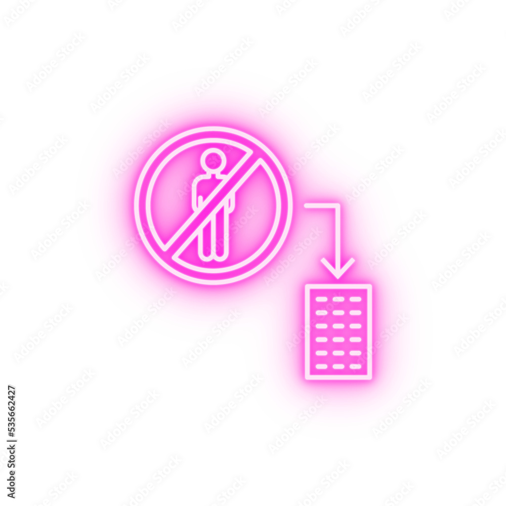 Control no men pill neon icon Control no men pill neon icon