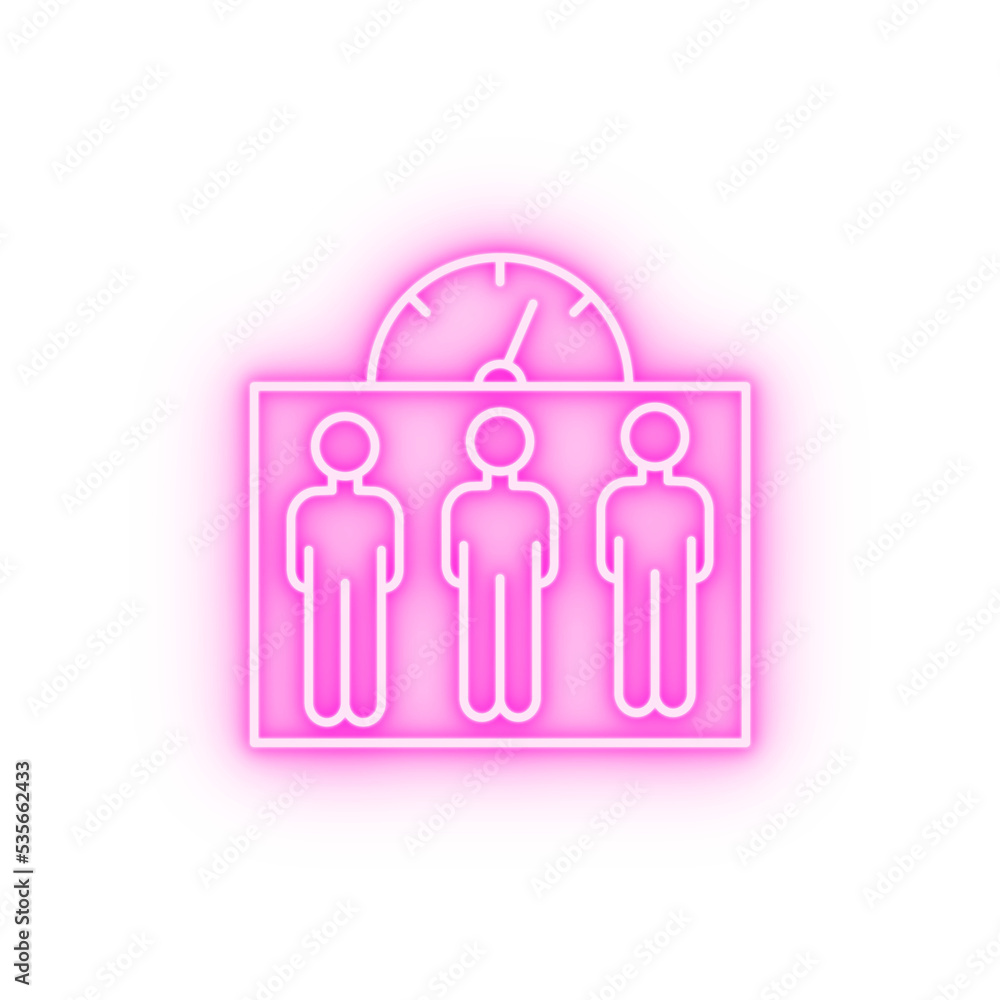 Capacity limit ability neon icon Capacity limit ability neon icon