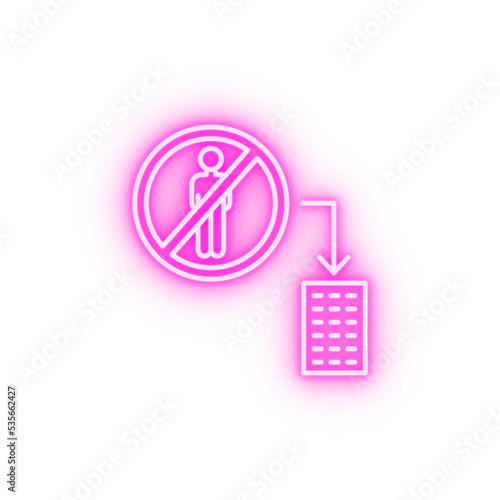 Control no men pill neon icon