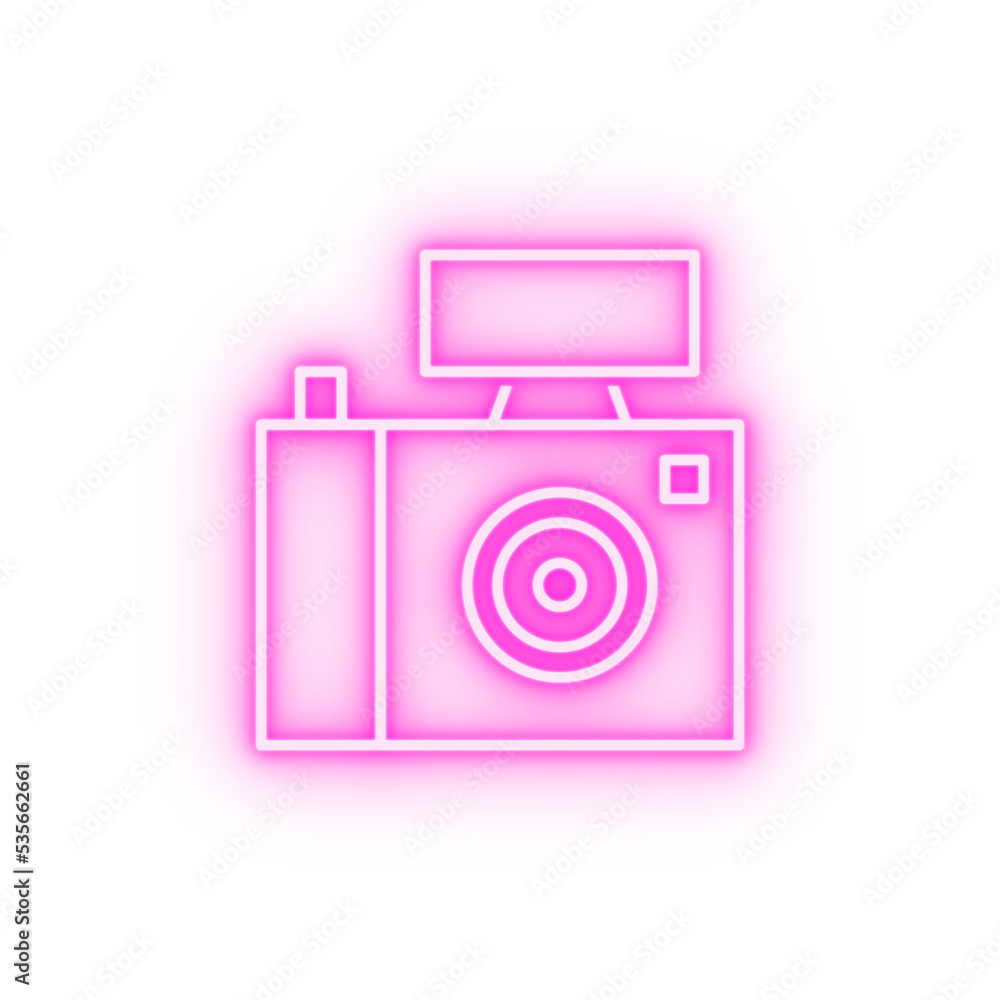 Camera neon icon Camera neon icon