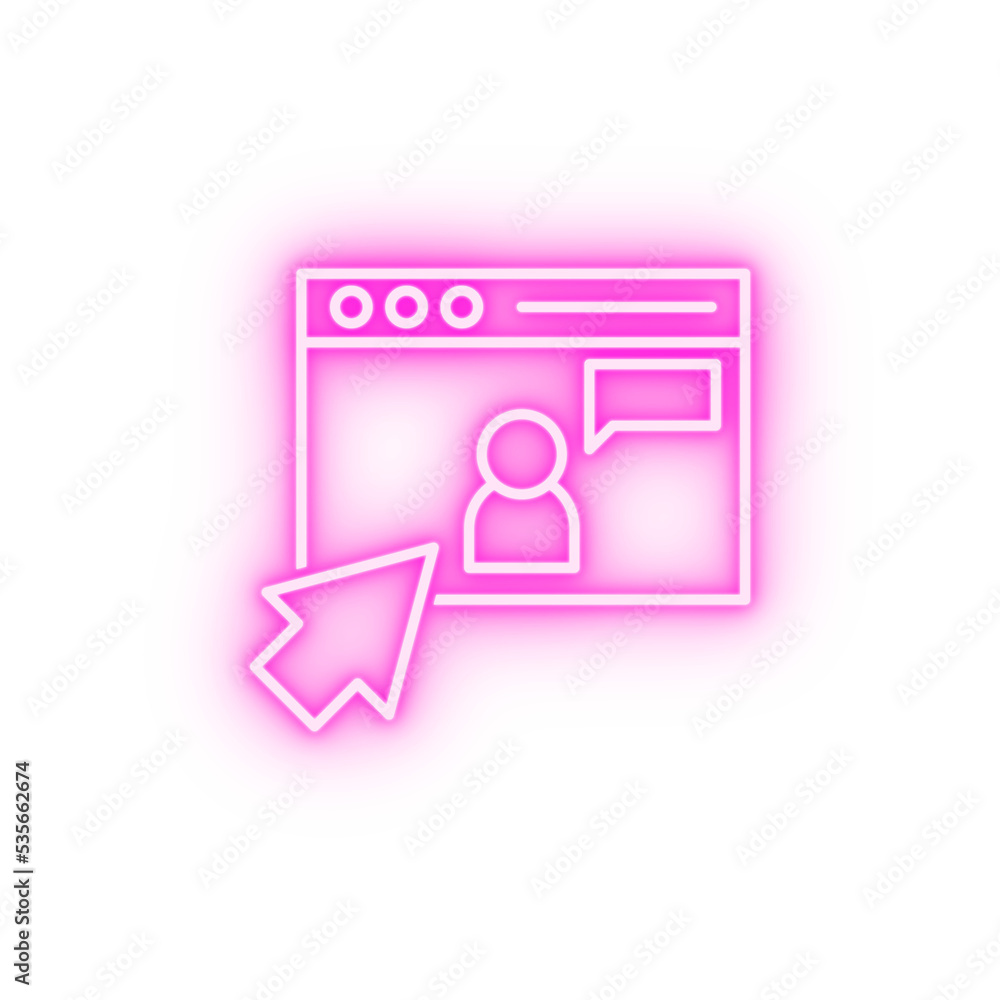 Website neon icon