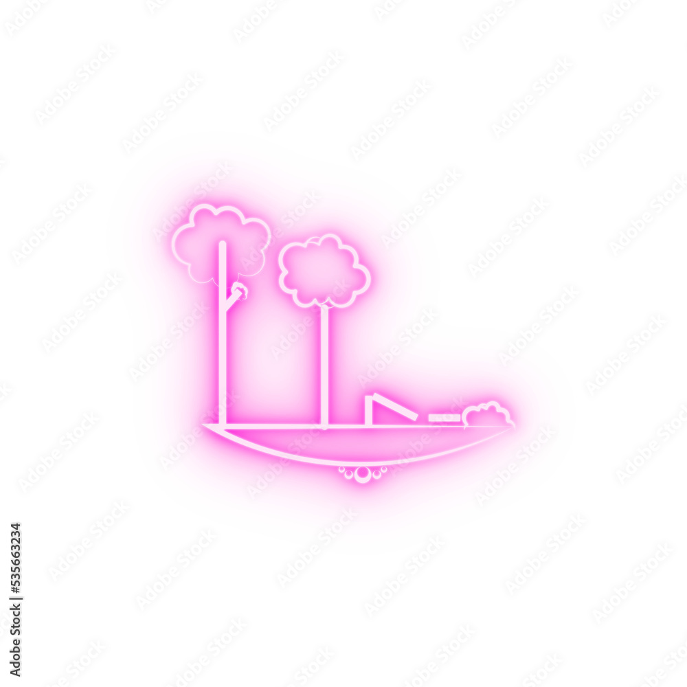 tree break tree neon icon tree break tree neon icon