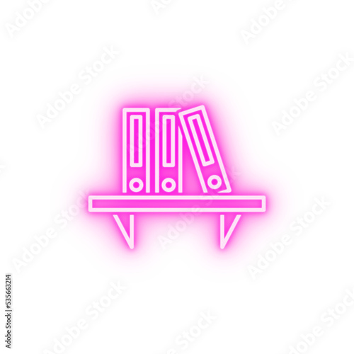 Binders neon icon