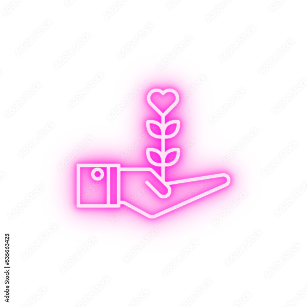 Job resume growth 2 colored line neon icon Job resume growth 2 colored line neon icon