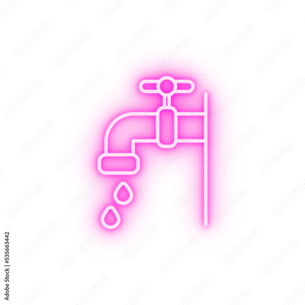 Islam islamic wudu 2 colored line neon icon Islam islamic wudu 2 colored line neon icon