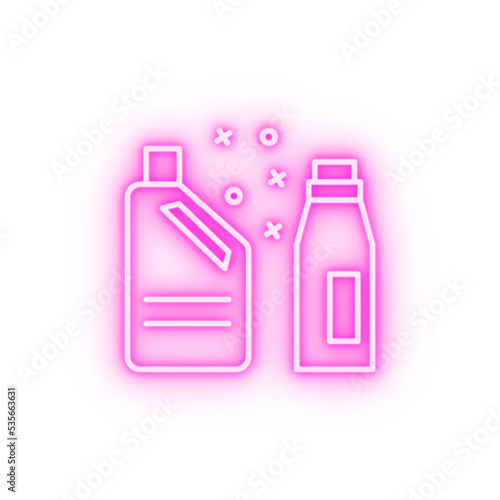 Detergent hygiene clean neon icon