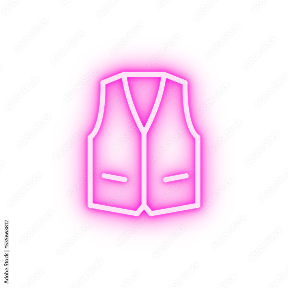 Vest neon icon