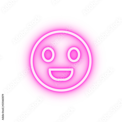 Free Download Smile hippy neon icon - GFXLoad