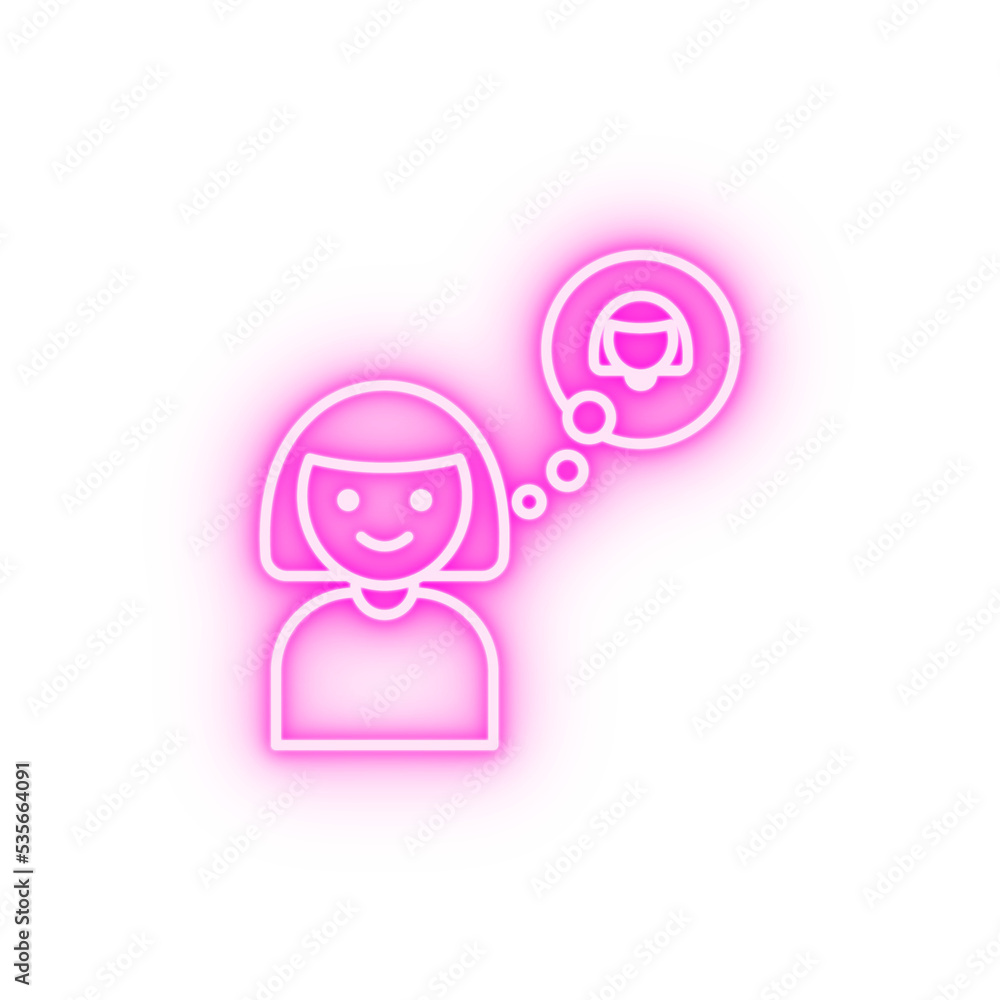 Avatar girl friends neon icon Avatar girl friends neon icon