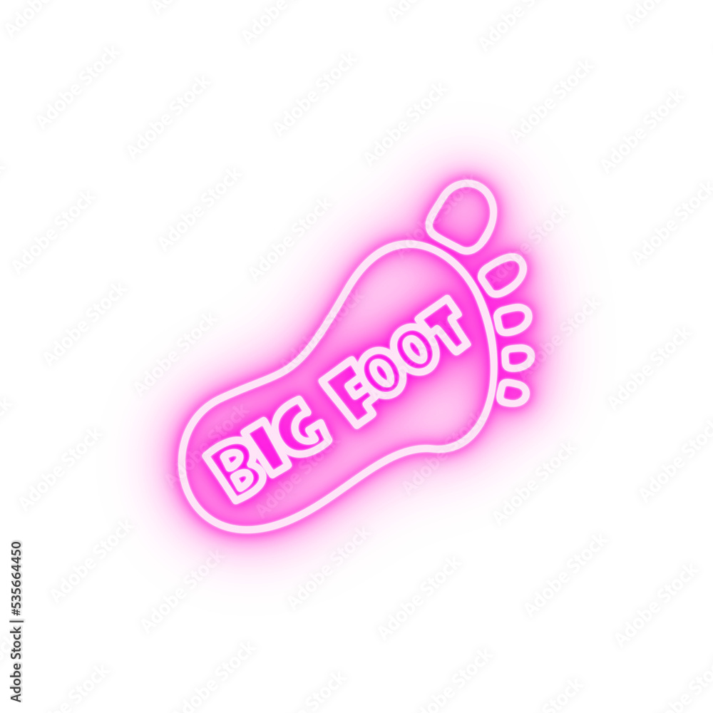 Bigfoot fairy tale neon icon