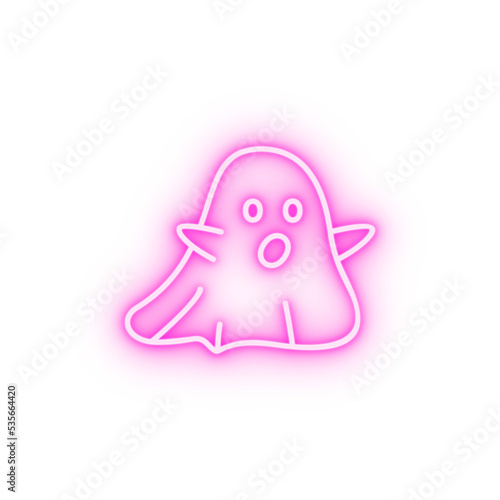 Ghost fairy tale neon icon