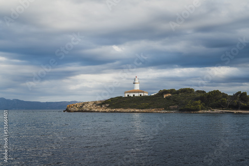 Alcanada Lighthouse (Faro de Alcanada) was built in 1861 and is located on a small island 5 km from Alcudia, Mallorca, Spain.