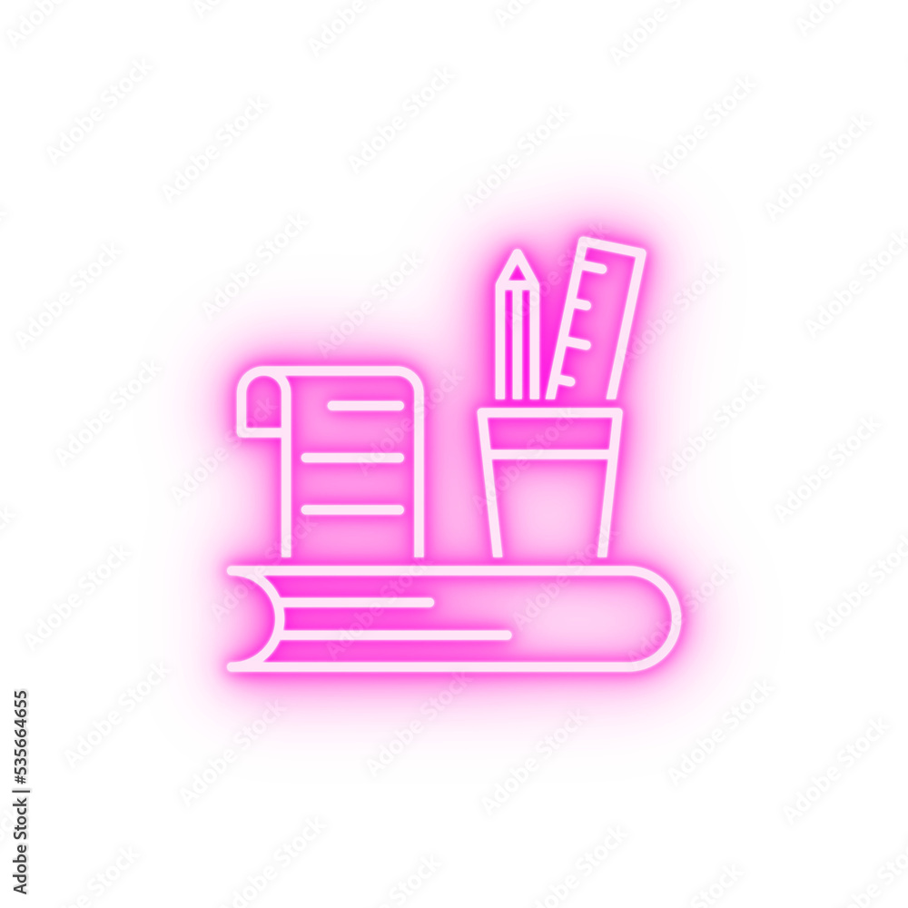 Smartphone chat book neon icon Smartphone chat book neon icon