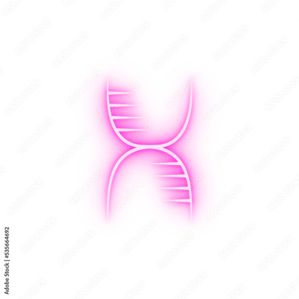 Obraz premium biology 2 colored line neon icon