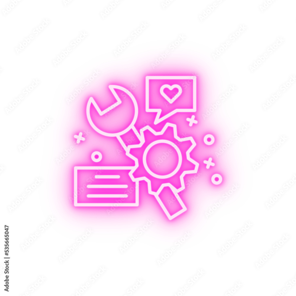 Favorite rating like social media neon icon Favorite rating like social media neon icon