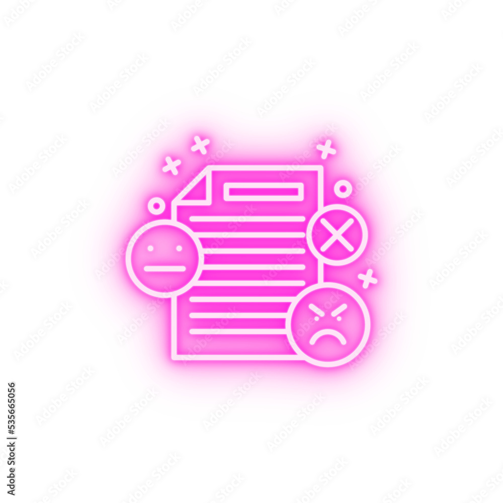 Complaint bad review feedback neon icon Complaint bad review feedback neon icon
