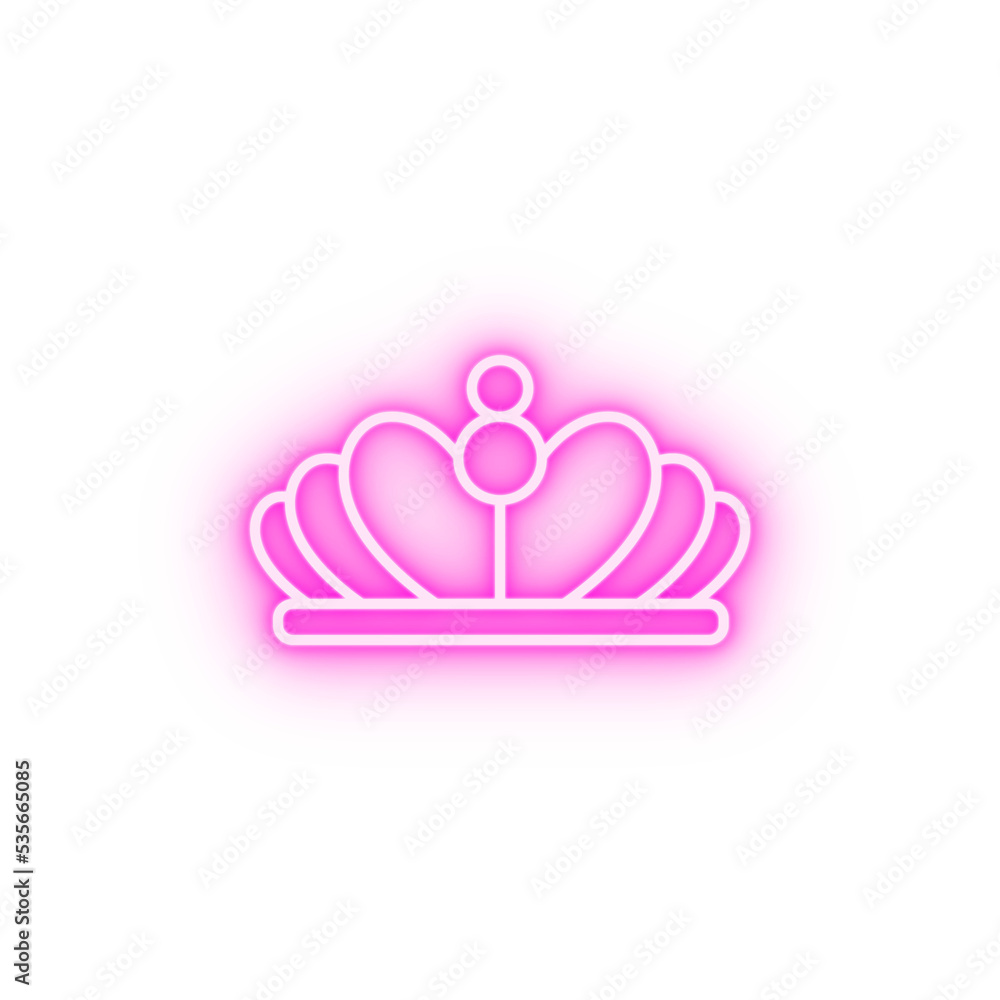 king crown neon icon king crown neon icon