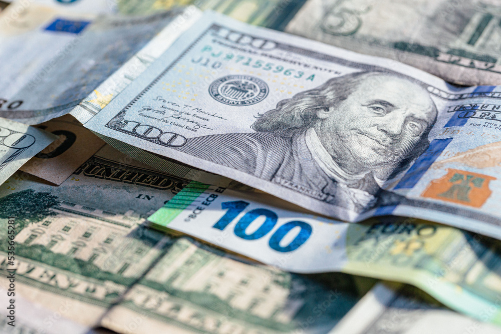 bank notes dollar and euro for business and financial use, news, article, blog