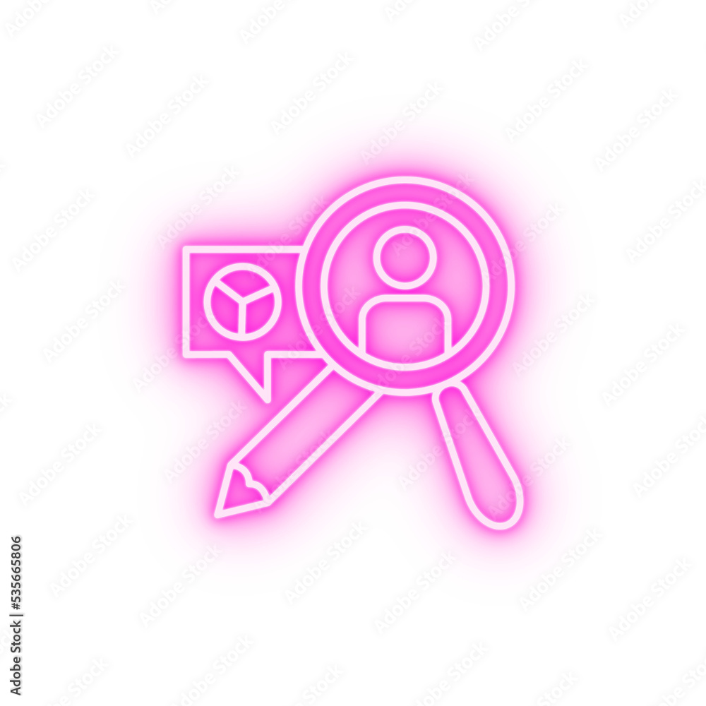 search for a financial specialist neon icon search for a financial specialist neon icon