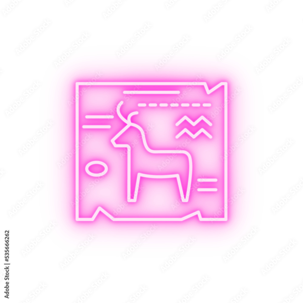 Fototapeta premium art paint antiques neon icon