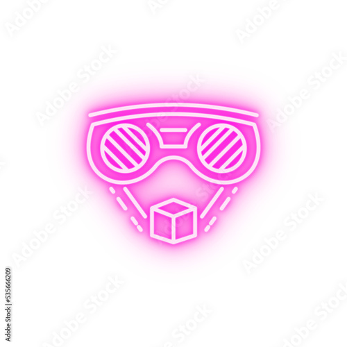 augmented reality technology vision neon icon