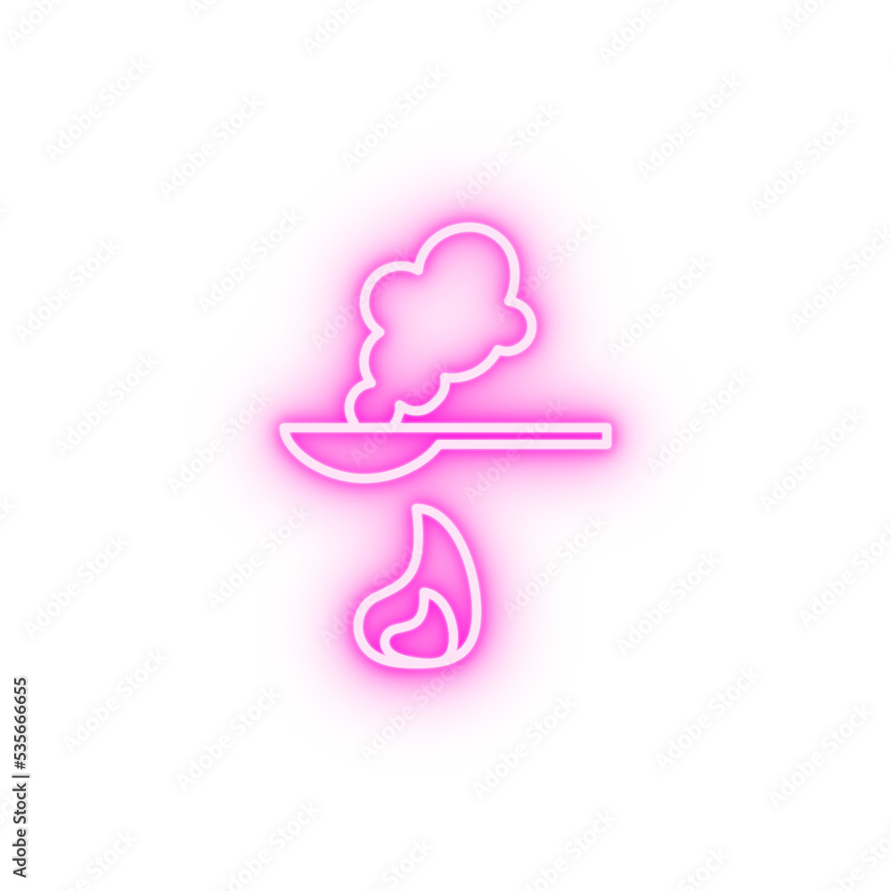 Fitness muscle addictions neon icon Fitness muscle addictions neon icon