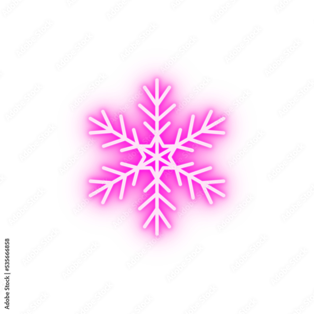 Snowflake neon icon Snowflake neon icon