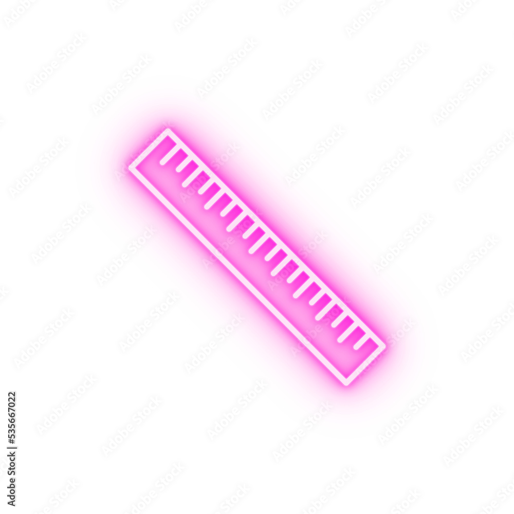 ruler neon icon ruler neon icon