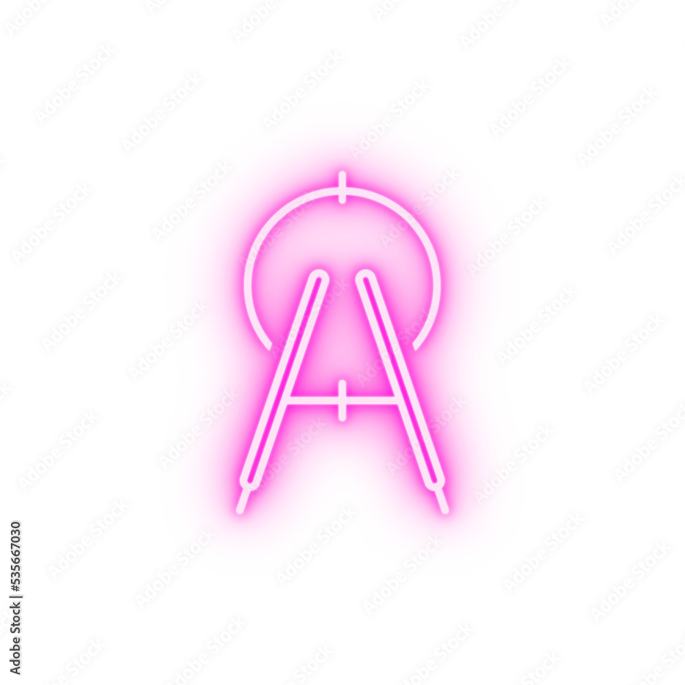 compass neon icon compass neon icon