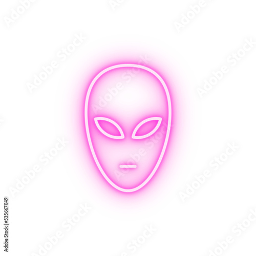 alien neon icon