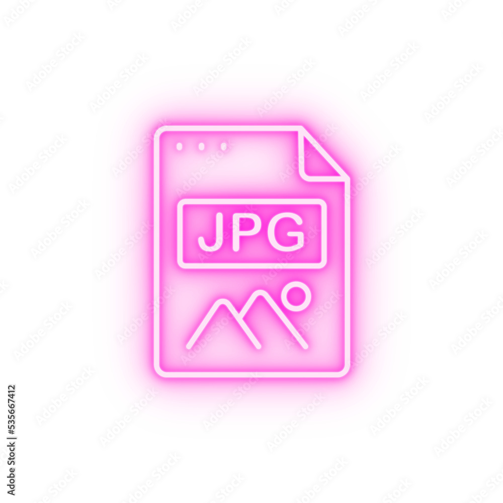 File document JPG neon icon File document JPG neon icon