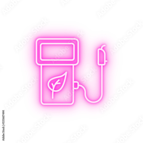 Free Download Eco fuel energy neon icon - GFXLoad