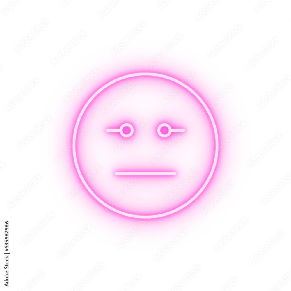 Angry dissatisfied emotions neon icon Angry dissatisfied emotions neon icon
