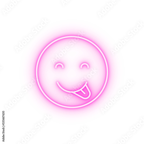 Food emotions neon icon