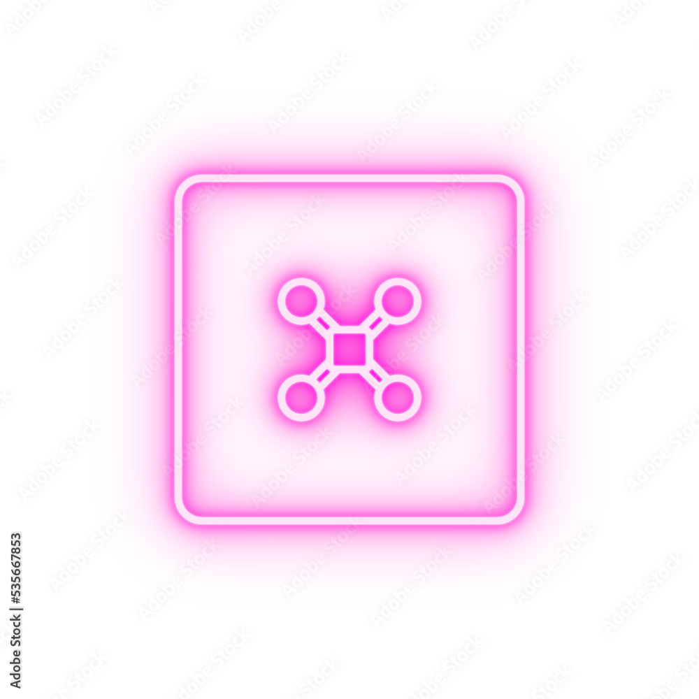drone field outline neon icon drone field outline neon icon