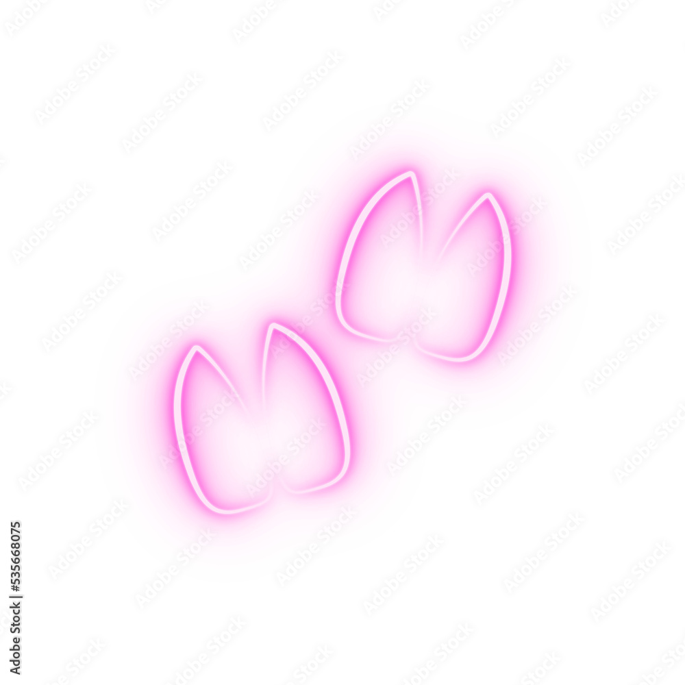 Goat tracks neon icon Goat tracks neon icon