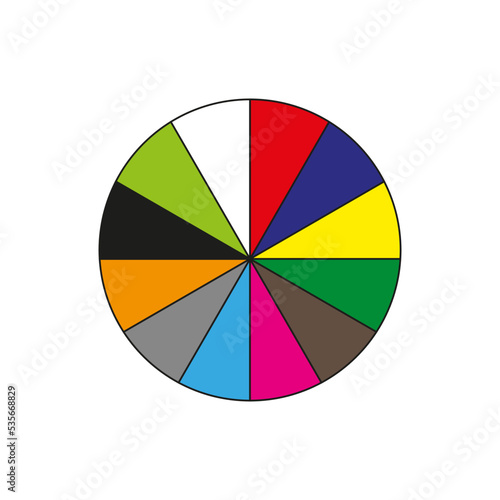 Circle sectors for web design. Infographic element. Round shape. Vector illustration. Stock image. 