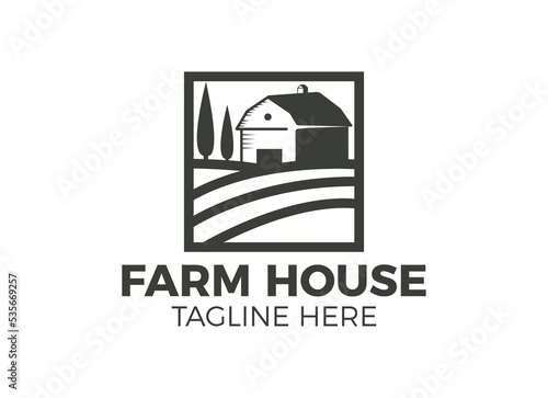 Farm house industry logo. Barn logo design template.  © Alvins Creative