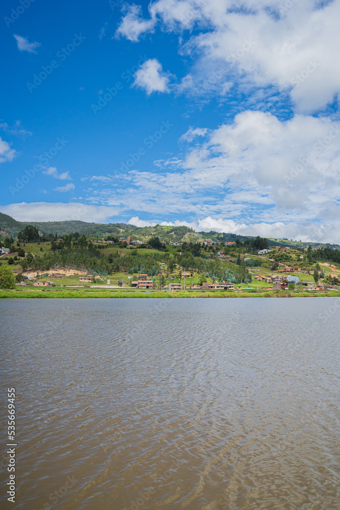 Beautiful landscape between lakes and mountains