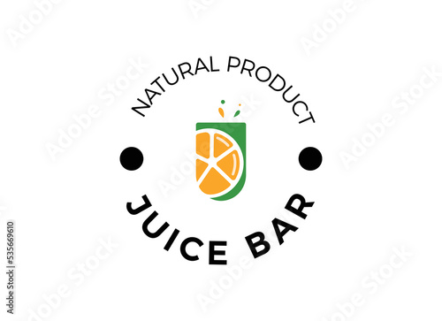 Juice Bar Logo Design template. Fresh juice logo vector. 