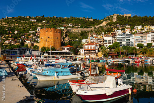 Dockyard and arsenal in Alanya on a beautiful, sunny day, Turkey © JackF