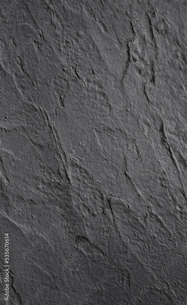 Fototapeta premium Cracked gray stucco wall. ヒビの入ったグレーの漆喰の壁