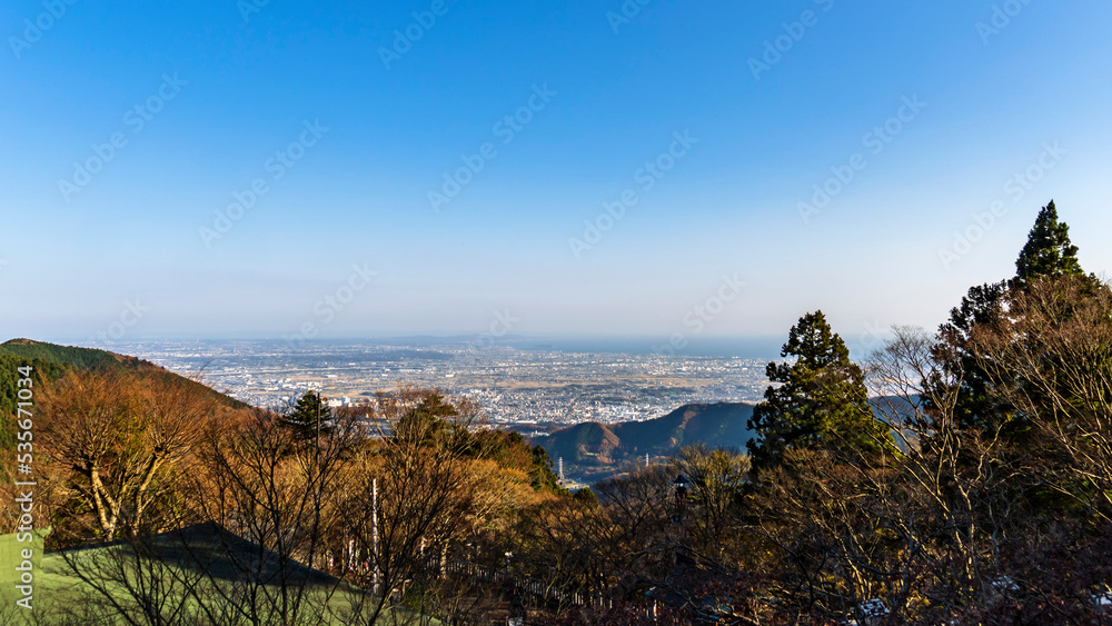 大山阿夫利神社から見る市街地／日本神奈川県伊勢原市