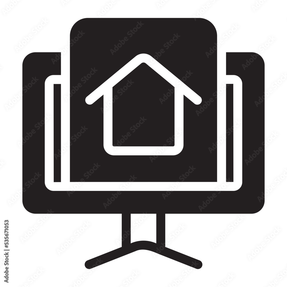 smart home glyph icon smart home glyph icon
