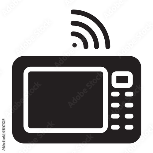 microwave glyph icon