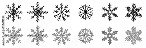 Snowflake icon. Geometric art. Vector illustration. stock image. 