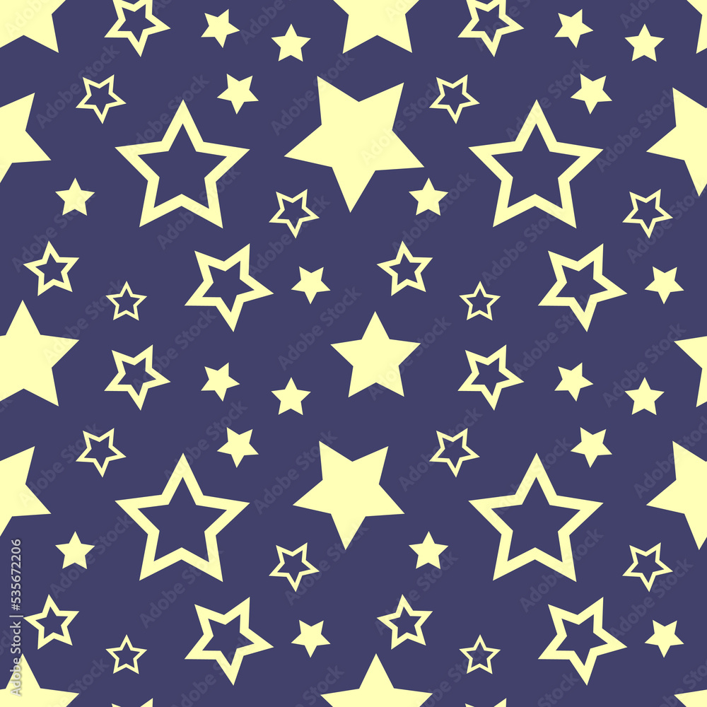 Seamless pattern with cute little stars.